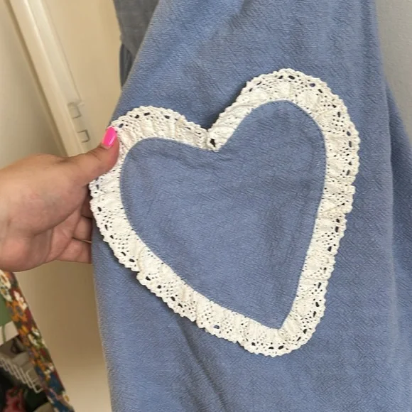 Fashion Brand Company Sweetheart Linen halter Dress Light Blue - Picture 4 of 7